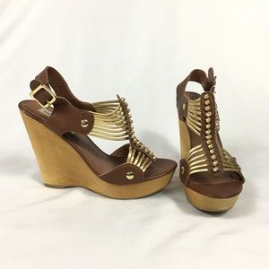 Steve Madden Shoes | Steve Madden Wooden Heel Platform Sandals Tuscaan | Poshmark